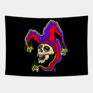 Skull jester Tapestry