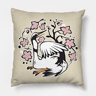 Japanese Crane Pillow