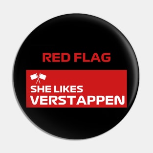 F1 Red Flag Graphic - Verstappen Pin