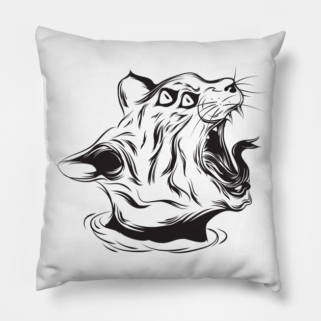 Black Cat Devil Pillow by Ckllydh