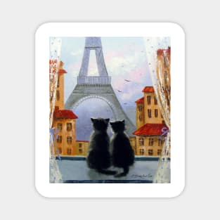 Cats Parisians Magnet