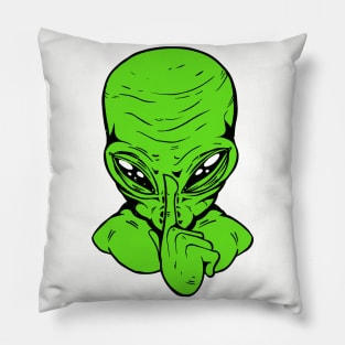 Alien Silent Conspiracy Theory Pillow