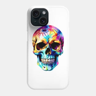 Colored Skull in Vibrant Vector Style Phone Case