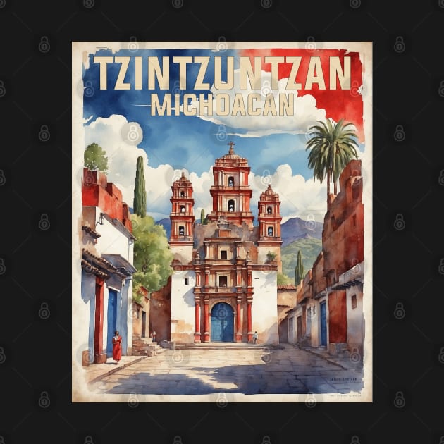 Tzintzuntzan Michoacan Mexico Vintage Tourism Travel by TravelersGems