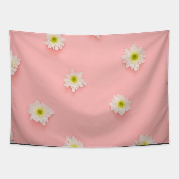 White flower, yellow and white flower, flowers background Tapestry by Maroon55