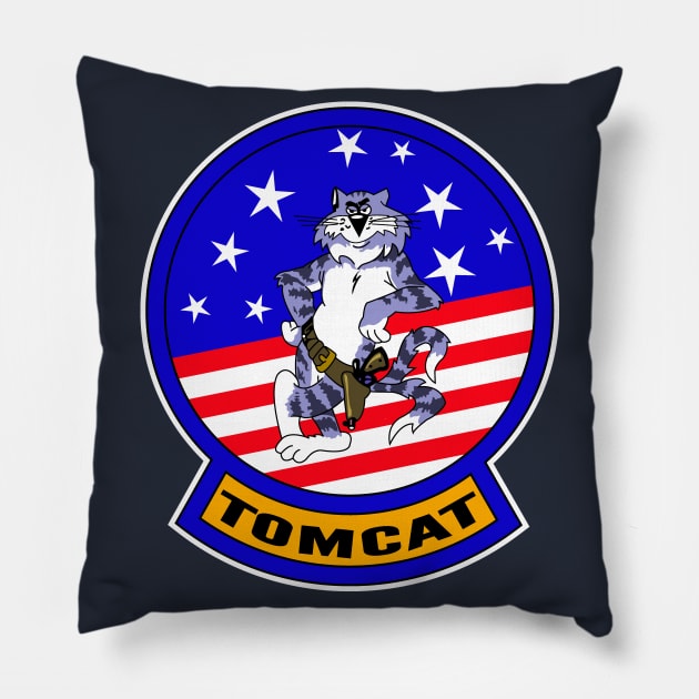 Tomcat Pillow by Illustratorator