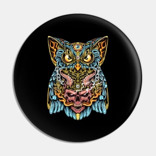 Owl Mural Design Pin