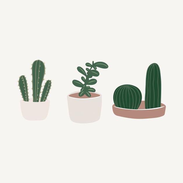 Minimalist cactus plants by Vintage Dream