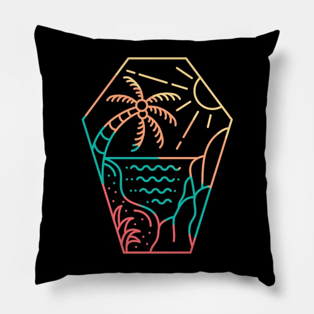 Coffin Beach Pillow by VEKTORKITA