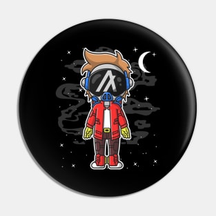 Hiphop Astronaut Algorand ALGO Coin To The Moon Crypto Token Cryptocurrency Wallet Birthday Gift For Men Women Pin