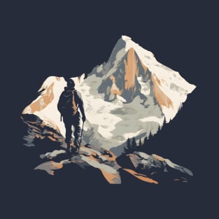 Beautiful Summer Hiking Mountain Scene T-Shirt