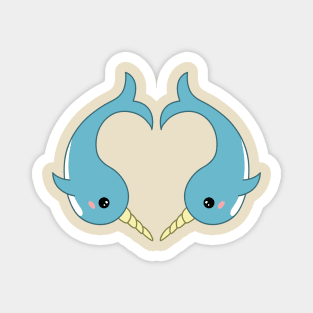 Narwhal heart Magnet