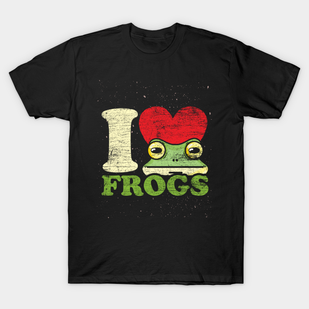 love frogs vintage heart - Frog Lover - T-Shirt