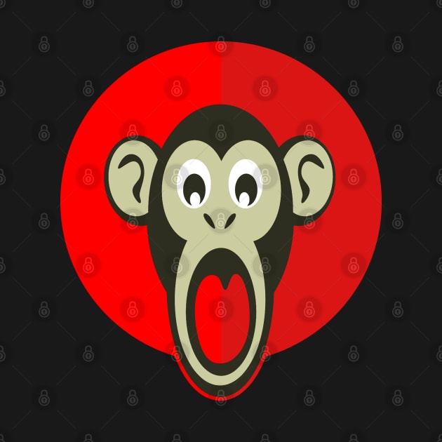 Screaming Shock the Monkey Art Design by Webdango