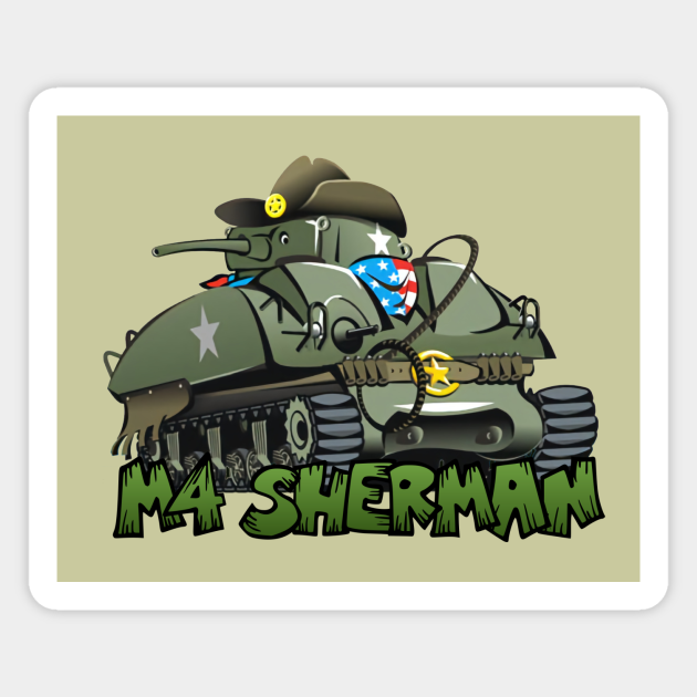 M4 Sherman M4 Sherman Tank Cartoon Magnet Teepublic