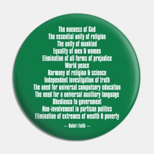 Bahá&#39;í Principles &amp; Teachings Pin