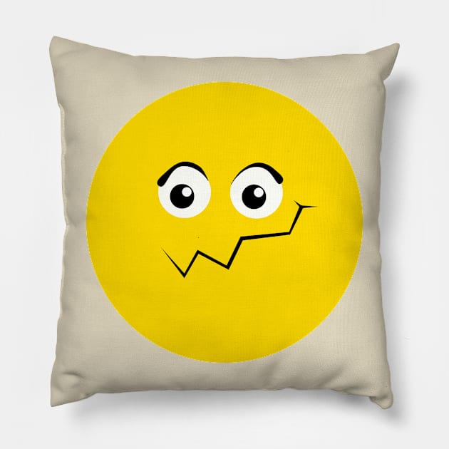 Emoji - frightend & Scared face Pillow by Aurealis