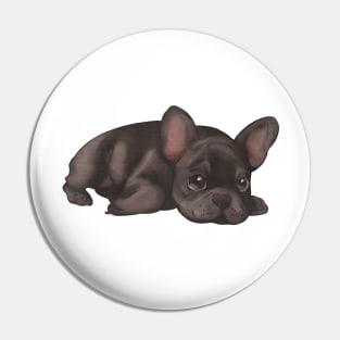 Puppy Frenchie sleeping Pin