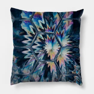 Iridescent Colors Watercolor Flower Pillow