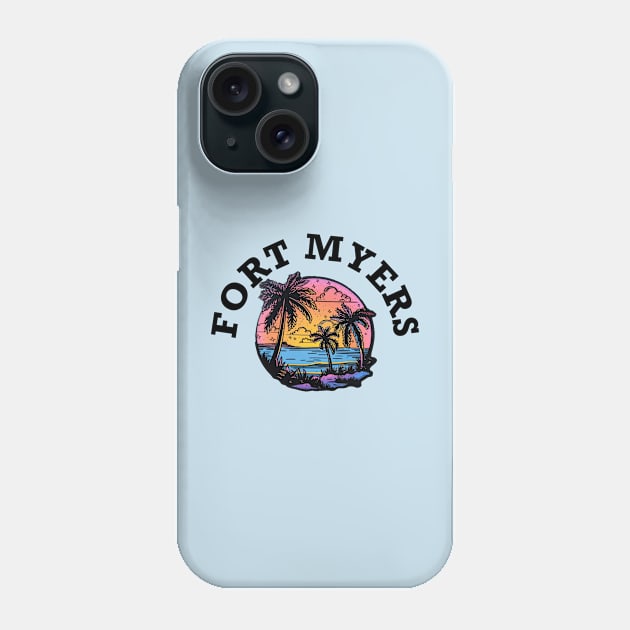 Fort Myers Florida (with Black Lettering) Phone Case by VelvetRoom