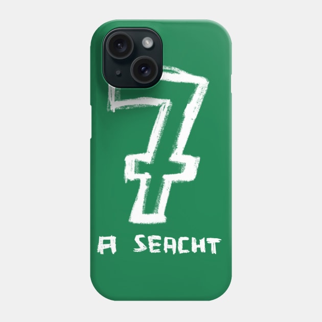 No 7, Gaelic Irish Number Seven Phone Case by badlydrawnbabe