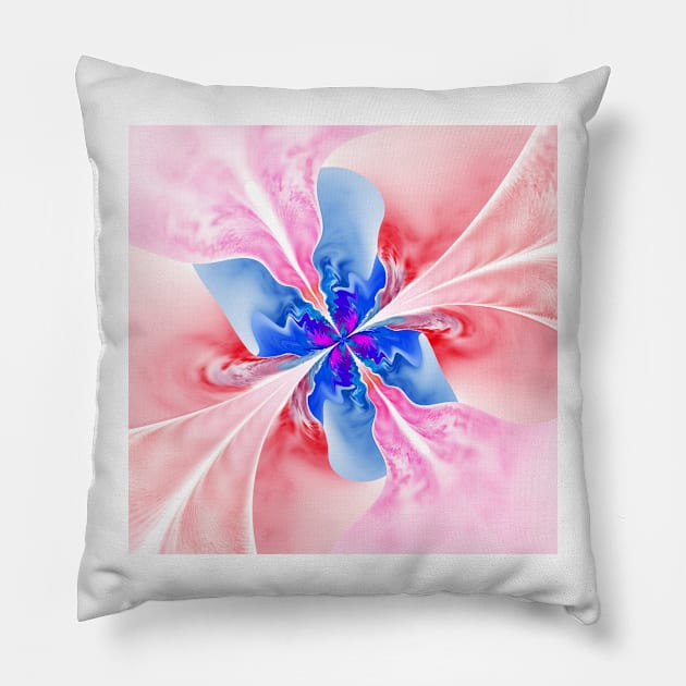 Blue butterfly Pillow by krinichnaya