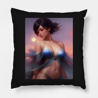 Beautiful painting of sensuous celestial beauty in ethereal shades Pillow