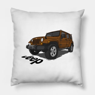 Jeep Wrangler - Brown Pillow