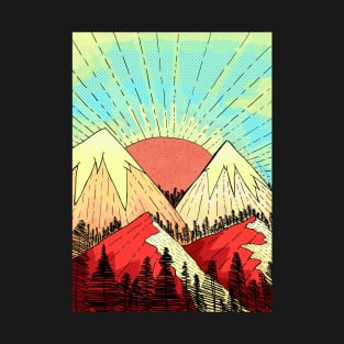 Retro mountain hills T-Shirt