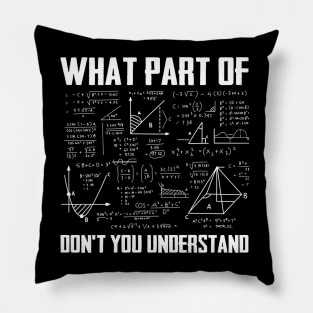 What Part Of Don't You Understand Funny Math Teacher Pillow