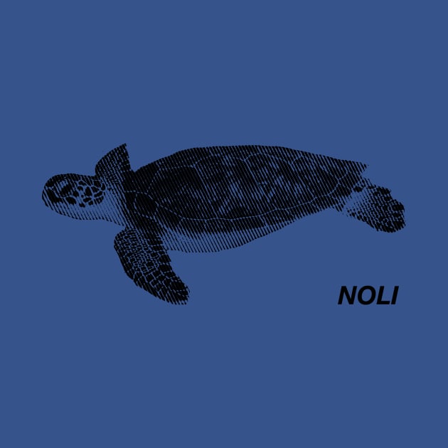 Minimalist Black and White Seaturtle by NorthOfLongIsland