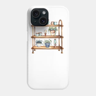 Shelves with Plants and Knickknacks Phone Case