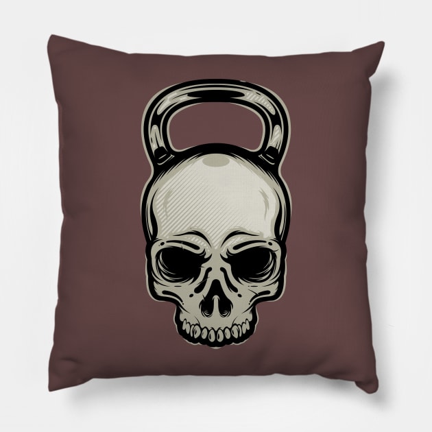 Skull dumbell Pillow by Gientescape