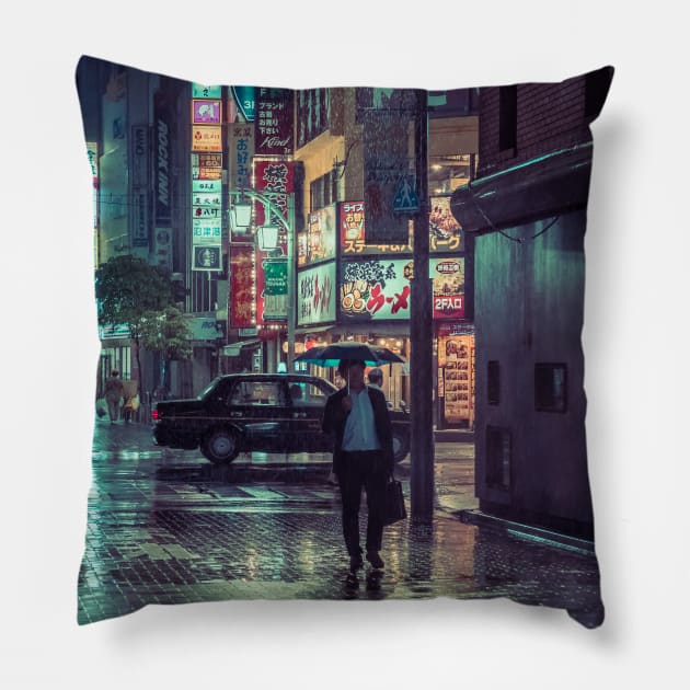 The Smiling Japanese Man Pillow by HimanshiShah