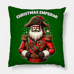 Christmas Emperor | Santa Claus in Command: Napoleon Inspired Holiday Cheer | X-mas | Xmas | Holiday Pillow