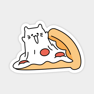 Meowzzarella Pizza The Mozzarella Cheese Cat Magnet