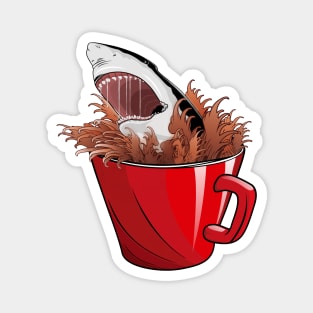 Coffee Shark Magnet