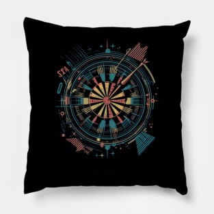 Dartboard Retro Vintage Pillow