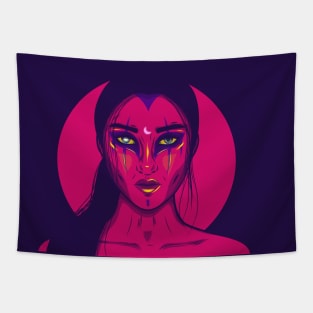 Pink woman Tapestry