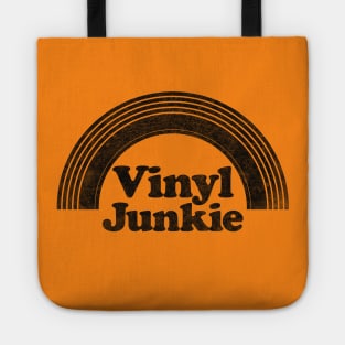 Vintage Look Vinyl Junkie Design Tote