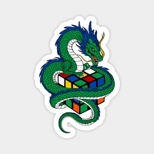 Rubik's Cube Luck Dragon Magnet