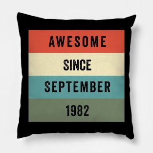 Funny Awesome Since August 1982th Birthday 40 Years Old Pillow