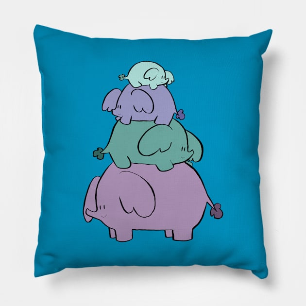 Cute Elephant Stack Pillow by saradaboru