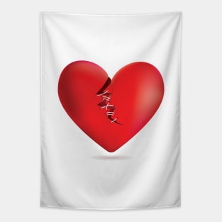 Broken heart with stitches Tapestry