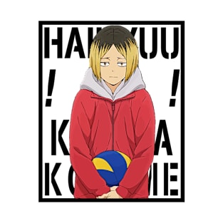 Haikyuu!!: Kenma Kozume - Background Text(Black) T-Shirt