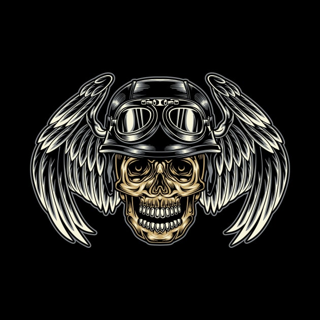 Motorcycle skull by Abrom Rose