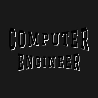 Computer Engineer in Black Color Text T-Shirt