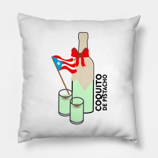 Coquito Puerto Rico Pistachio Drink Cocktail Boricua Food Pillow