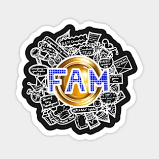 Fam doodle (white) Magnet