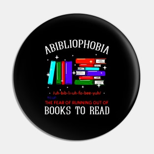 Abibliophobia Pin